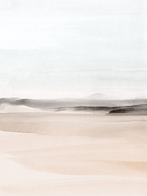 PAISAGEM EM AQUARELA TONS SUAVES 1/2