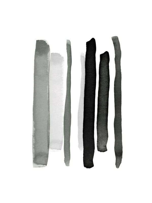 MODEST STROKES 1, BLACK WHITE