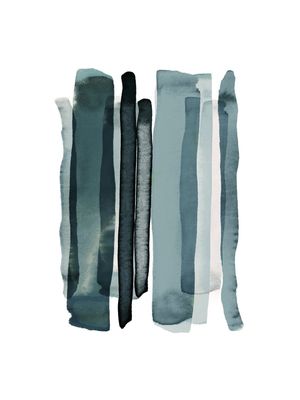 MODEST STROKES 3, TEAL BLUE