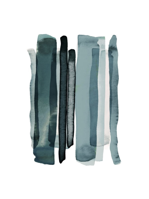 MODEST STROKES 3, TEAL BLUE