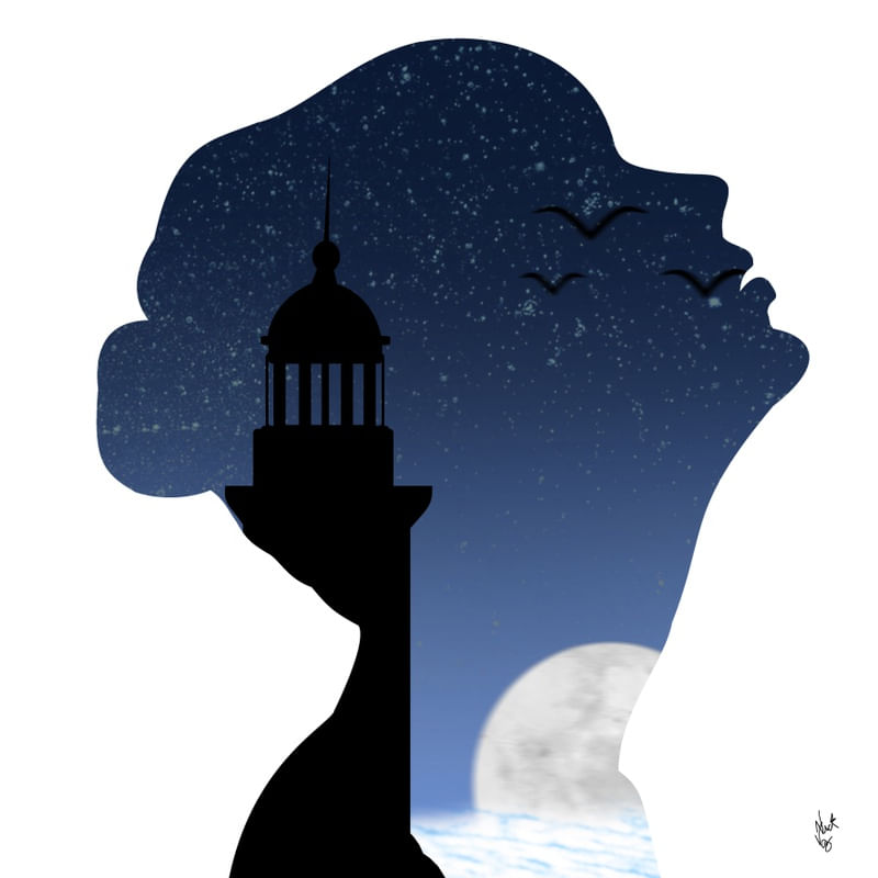 NIGHT LIGHTHOUSE FACE