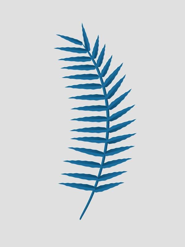 FOLHA AZUL FUNDO CINZA