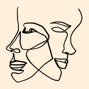 FACES 10, MINIMALIST LINE DRAWING