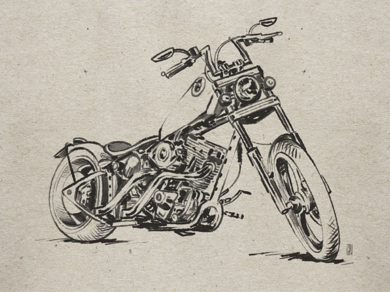 MOTO HARLEY SKETCH