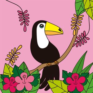TUCANO NO JARDIM ROSA