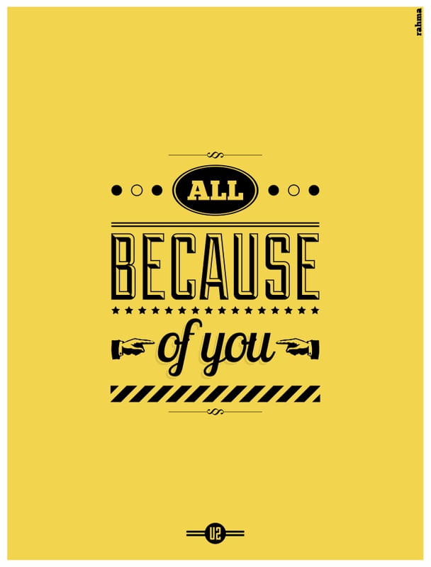 ALL BECAUSE OF YOU