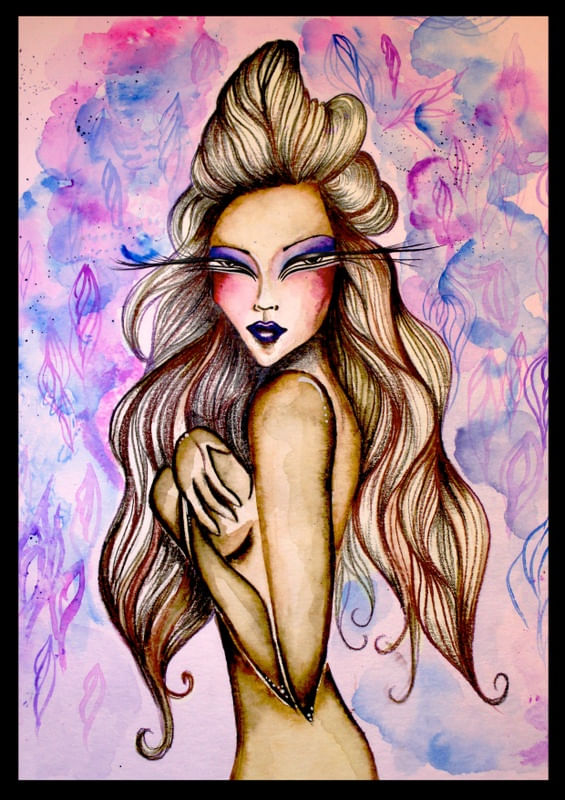 PURPLE AND BLUE