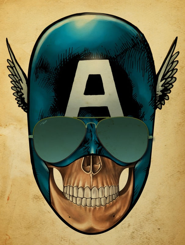 SKULL CAPTAIN AMERICA