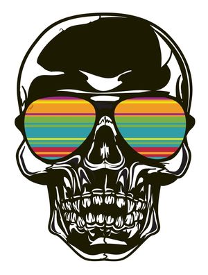 SKULL COLORS GLASS