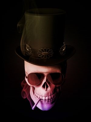 TOP HAT SKULL