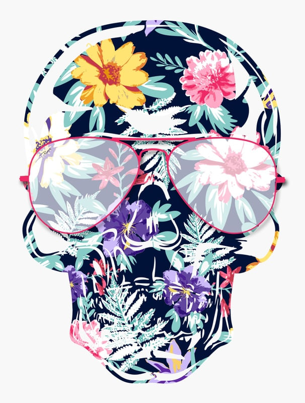 Quadro Decorativo SKULL FLOWERS 1
