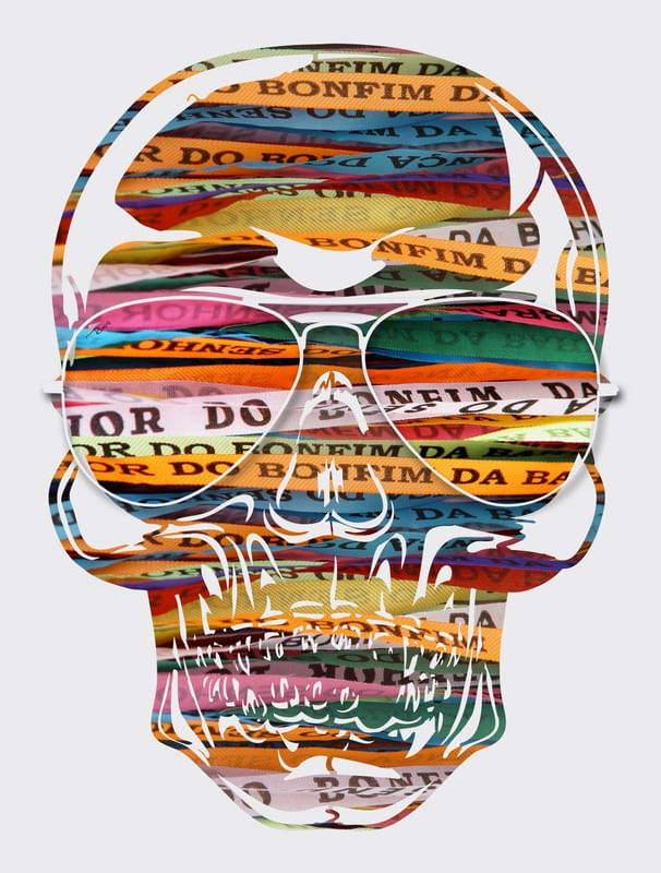 Quadro Decorativo SKULL FITA BONFIM
