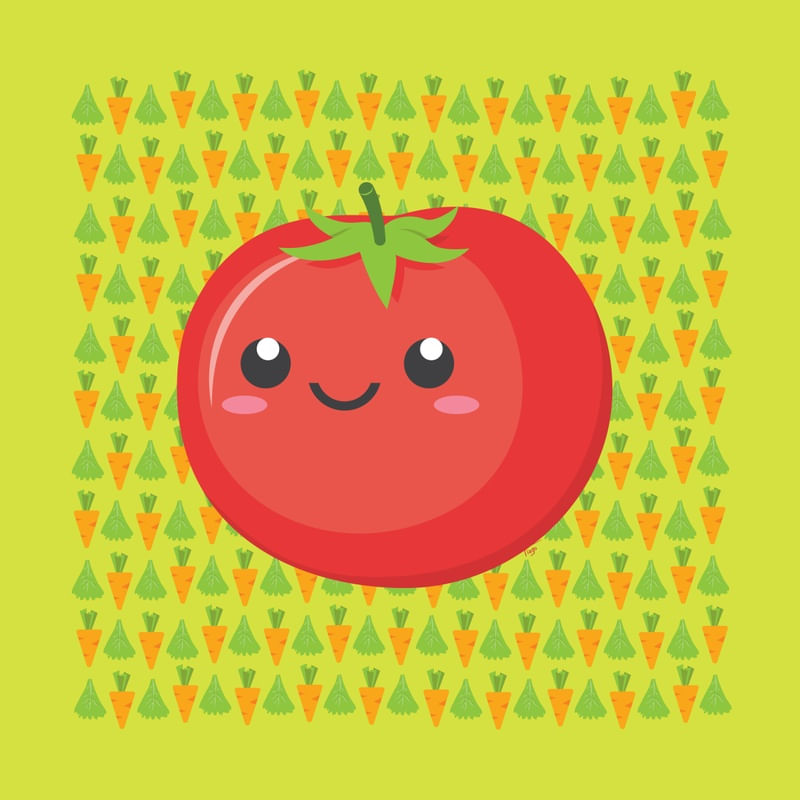 ALFACE, CENOURA E TOMATE
