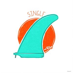 SINGLE FIN SURF - CYAN