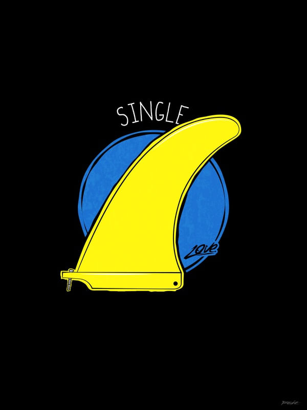 SINGLE FIN SURF - BLACK