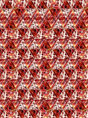 ABSTRACT TRIANGLE NEON RED