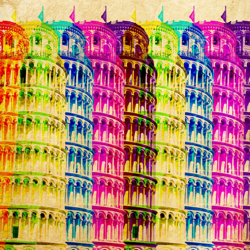 COLORS TOWER OF PISA