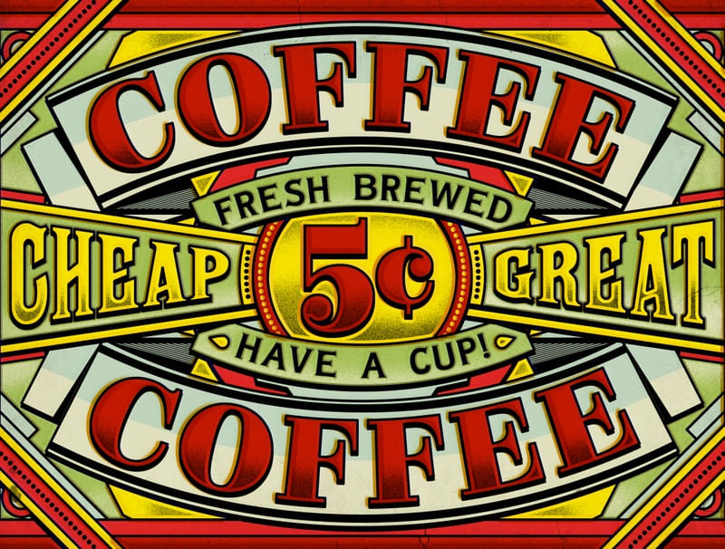 OLD COFFEE SIGN