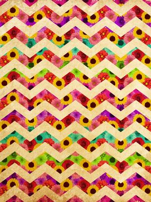 CHEVRON COLORS FLOWERS