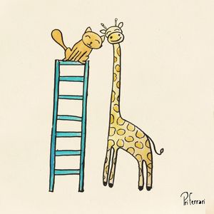 AMIZADES IMPROVÁVEIS: O GATO E A GIRAFA
