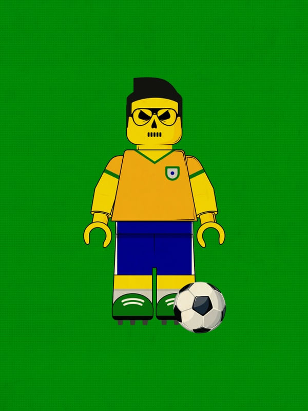 SKULL SOCCER BRAZIL LEGO