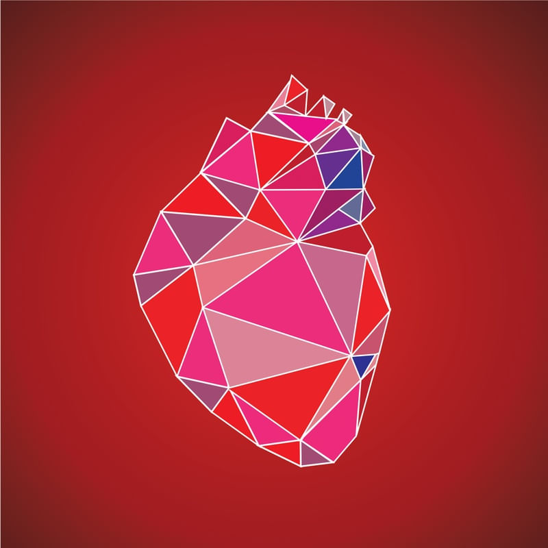 HEART IN RED
