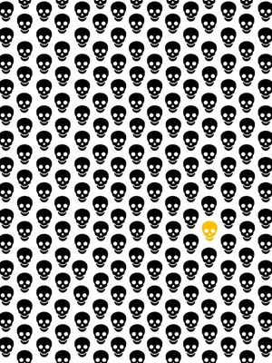 SKULL PATTERN WHITE