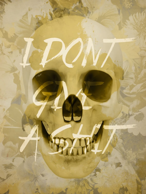 SKULL I DONT GIVE A SHIT