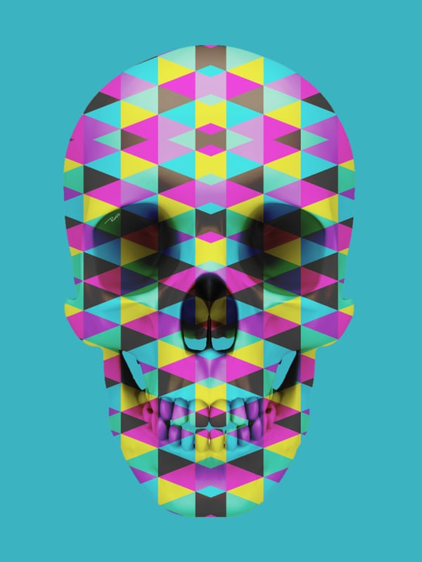 SKULL COLORS TRIANGULE 2