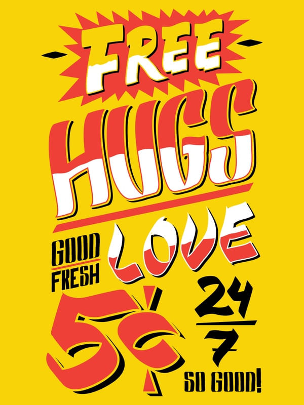 FREE HUGS CHEAP LOVE