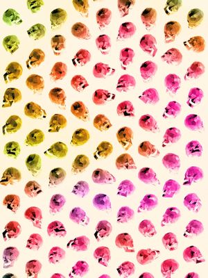 LOWPOLY SKULL PATTERN COLORFULL