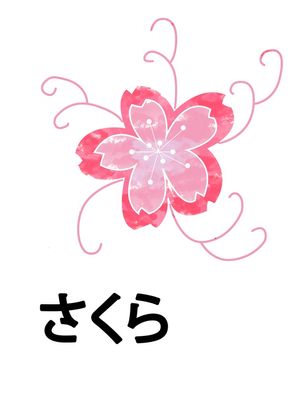 SAKURA FLOWER HIRAGANA