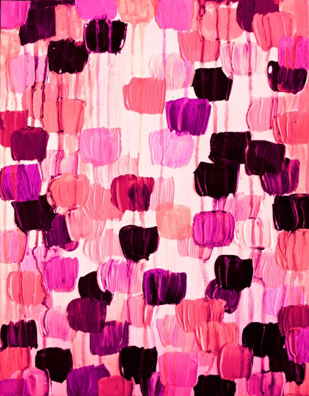 DOTTY IN CORAL AND AUBERGINE