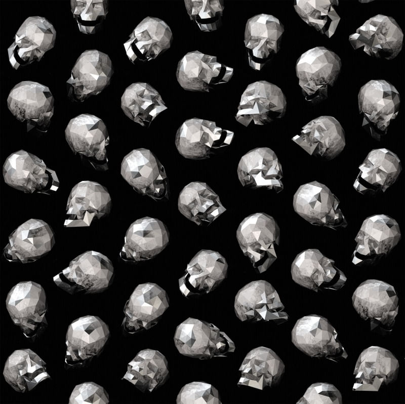 LOWPOLY SKULL PATTERN SQUARE