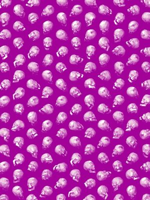 LOWPOLY SKULL PATTERN PURPLE