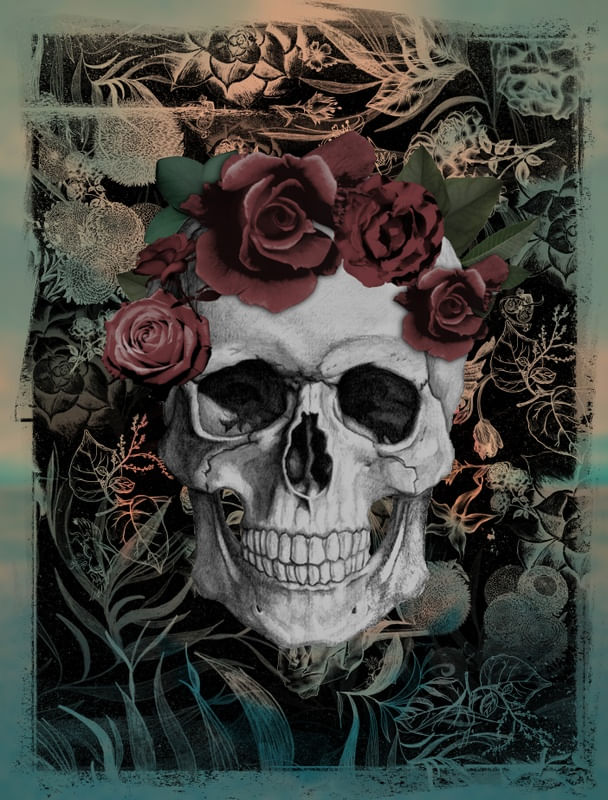 SKULL AND ROSES