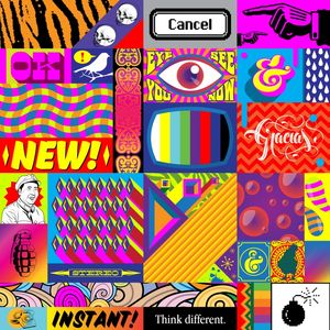 COLAGEM POP ABSTRATA VETORIAL