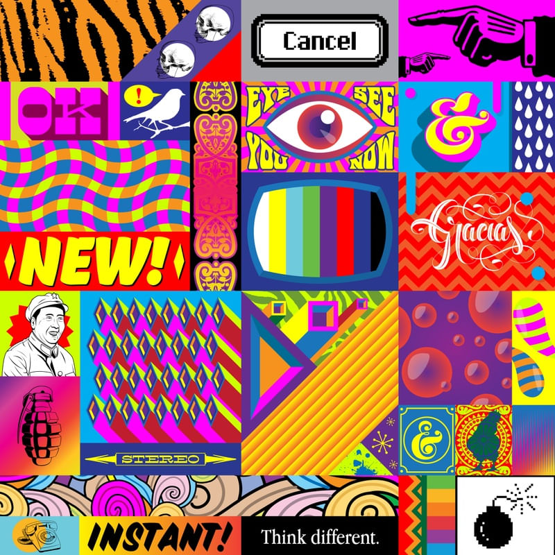 COLAGEM POP ABSTRATA VETORIAL