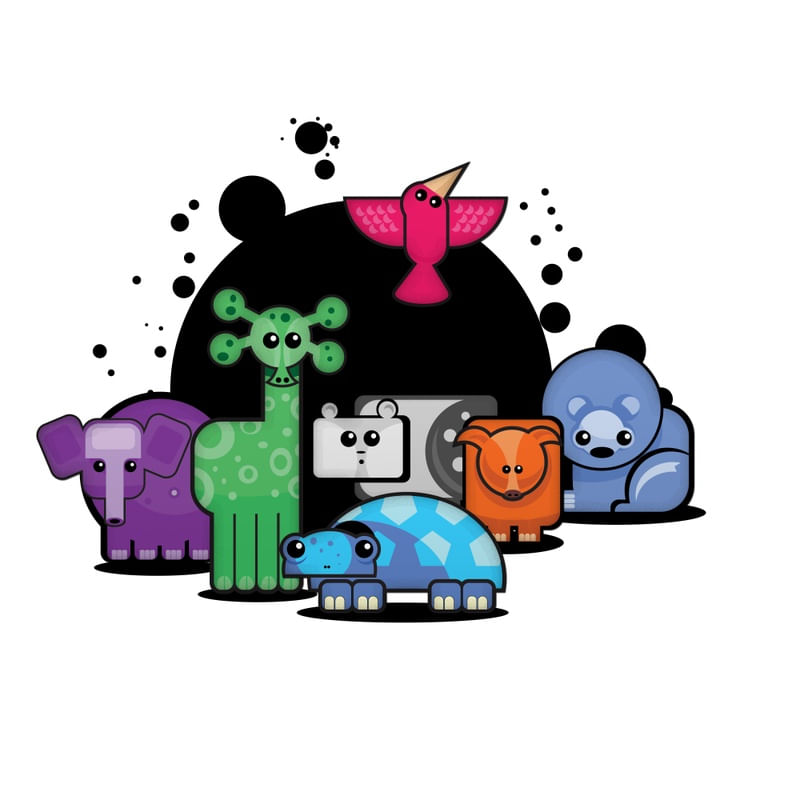 ANIMAIS COLORIDOS