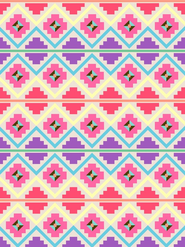 ETHNIC PATTERN - PURPLE
