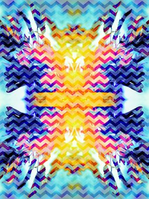 FLOWERE CHEVRON ABSTRACT