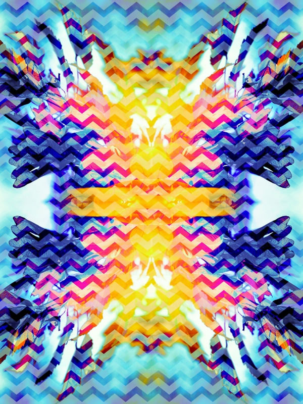 FLOWERE CHEVRON ABSTRACT