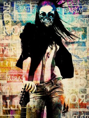 ROCK ROLL SKULL GIRL