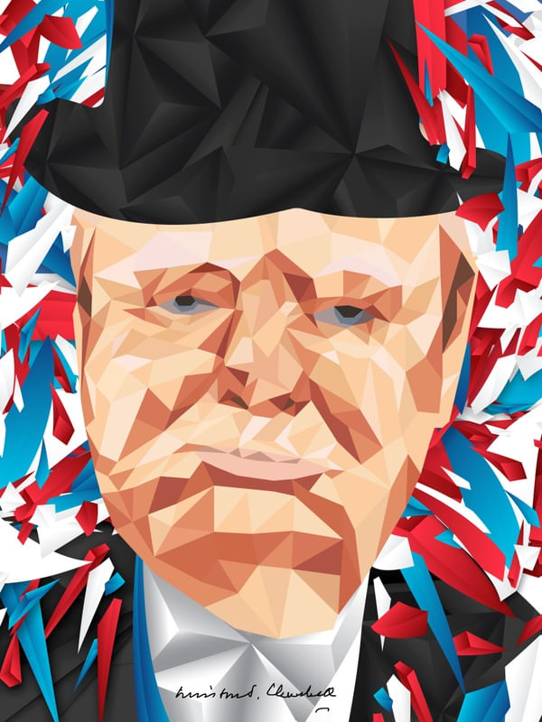 PORTRAIT OF SIR WINSTON CHURCHILL