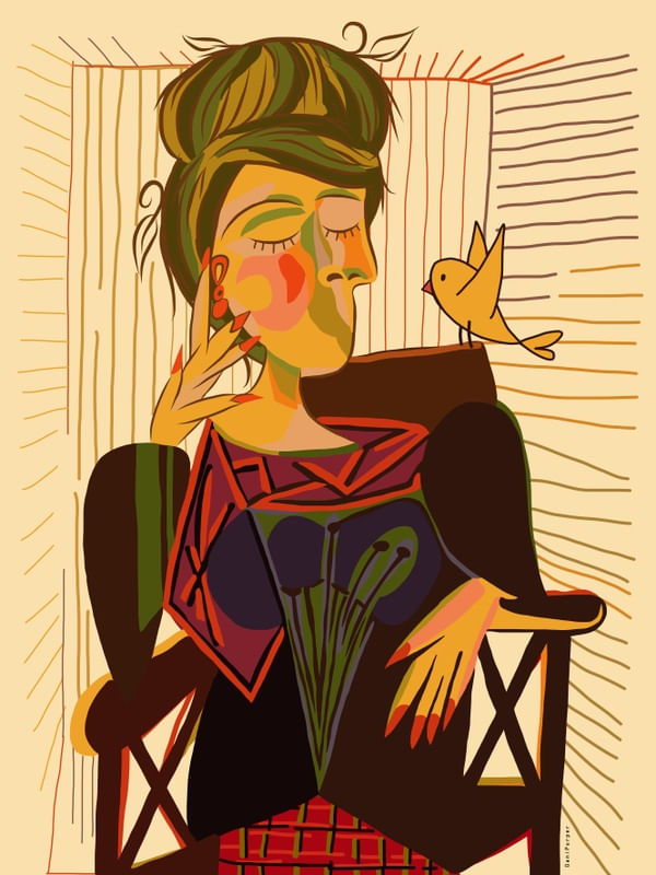 ELIZA E PIU EM RETRATO DE DORA MAAR DE PABLO PICASSO