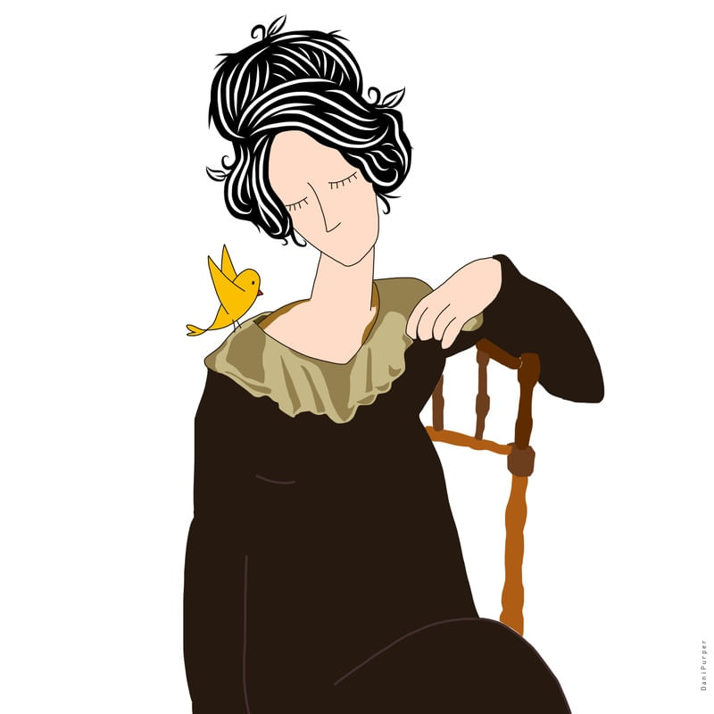 ELIZA E PIU EM MULHER COM CABELO VERMELHO DE AMEDEO MODIGLIANI