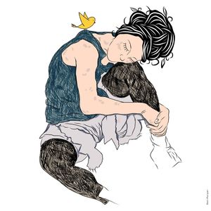 ELIZA E PIU EM MULHER SENTADA DE EGON SCHIELE