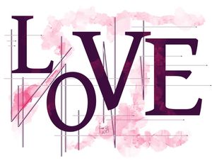 LOVE IN GEOMETRIC PURPLE