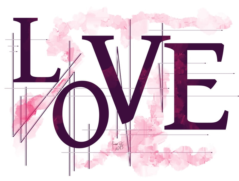 LOVE IN GEOMETRIC PURPLE