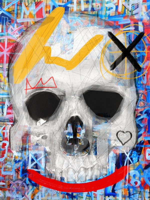 Quadro Decorativo STREET SKULL